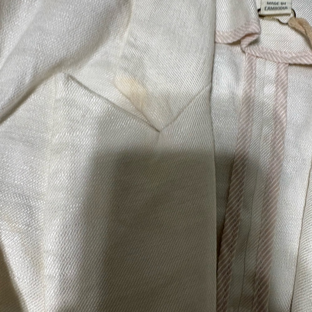 Esley Cream Linen Blazer Size M - Picture 11 of 14